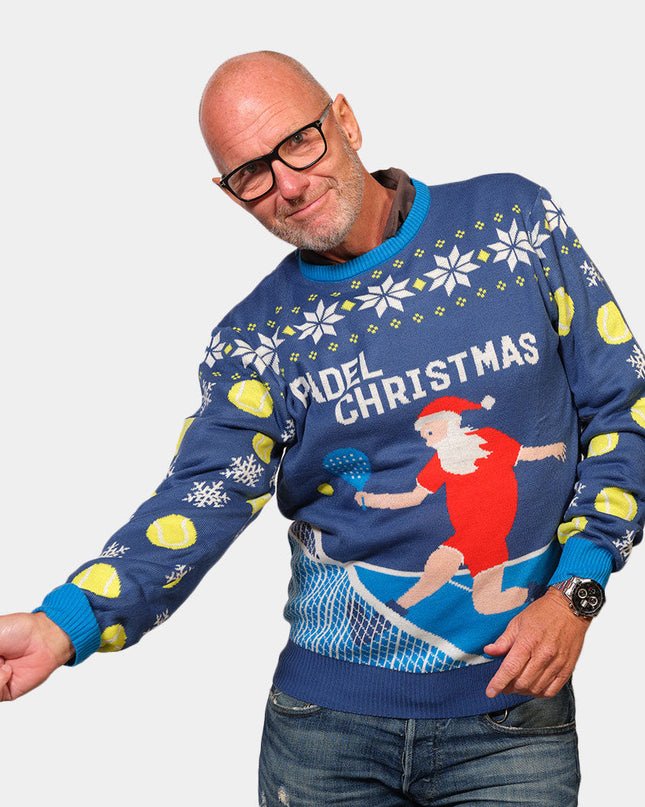 Blue Christmas Sweater for Couples