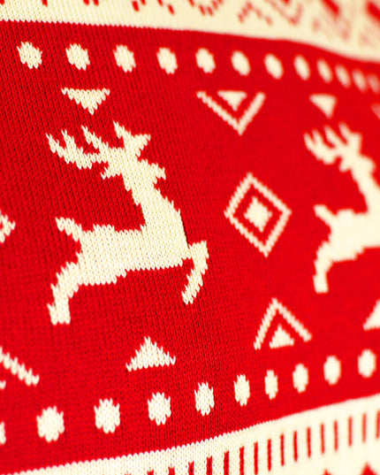 Marius Couples Christmas Sweater in Red Hearts and Organic Cotton