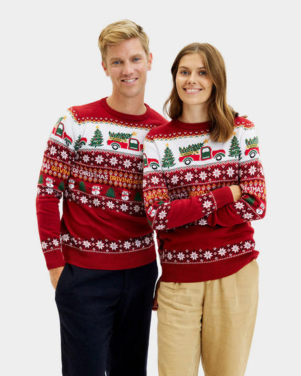"Driving Home" Couples Christmas Sweater