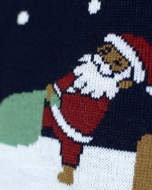 Blue LED "Merry Christmas" Couples Sweater