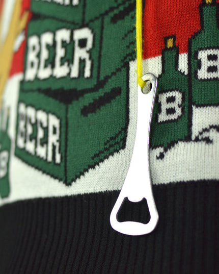 Reindeer Beer Opener Christmas Sweater for Couples