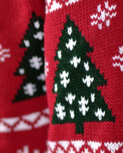 Christmas Sweater with Reindeer, Trees, and Gifts