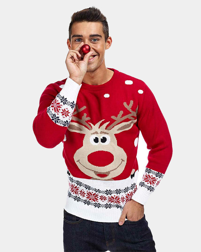 Red Christmas Sweater for Couples