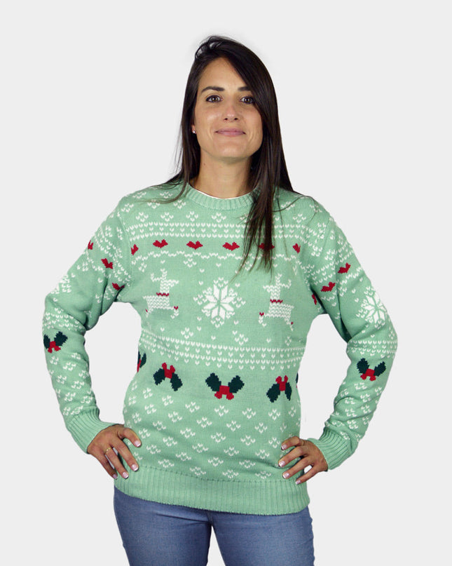 Sweet Green Christmas Couples Sweater