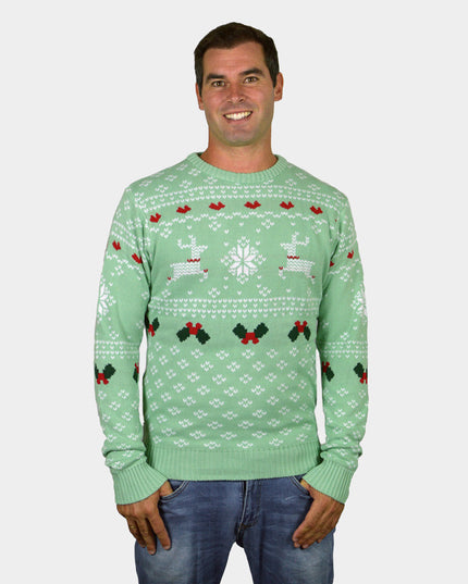 Sweet Green Christmas Couples Sweater