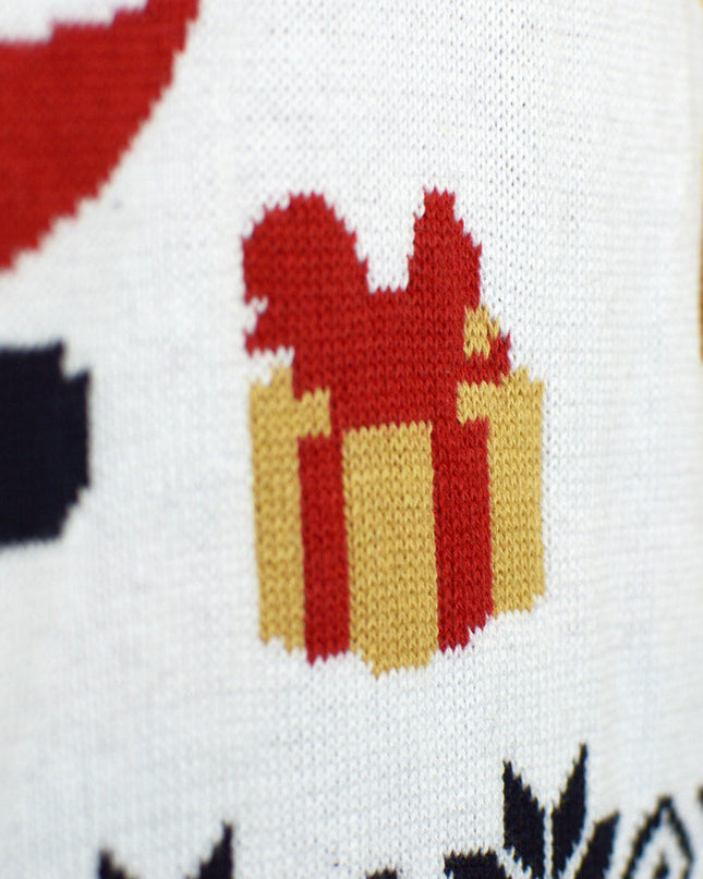 Blue Santa and Rudolph Couples Christmas Sweater