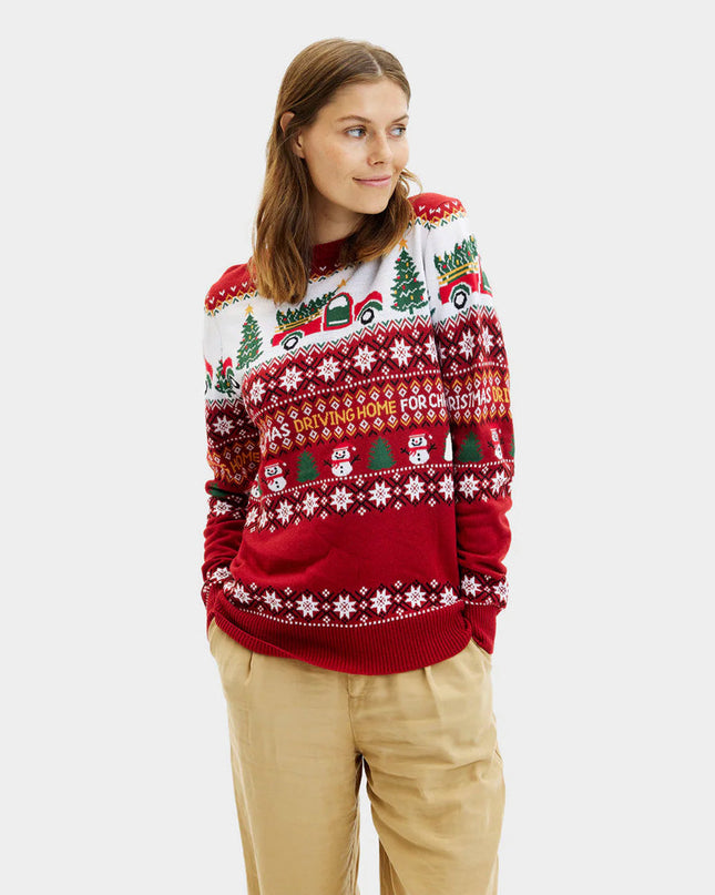 Women's "Driving Home" Christmas Sweater
