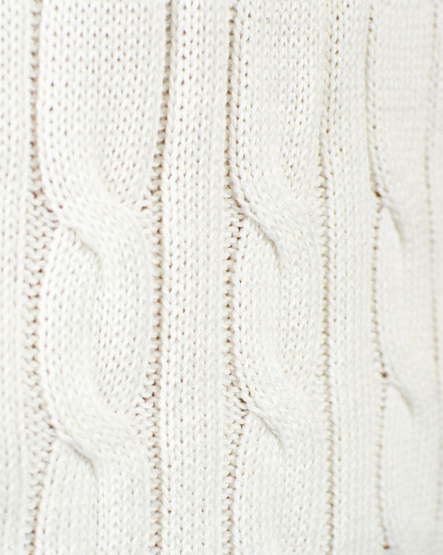 Organic Cotton White Christmas Sweater for Kids with Reindeer