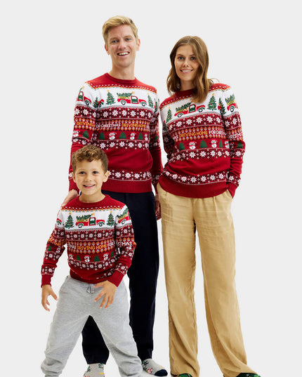 Kids' "Driving Home" Christmas Sweater