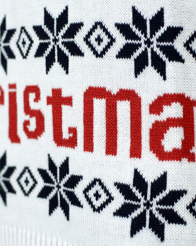 Blue Christmas Sweater for Kids with Santa and Rudolph