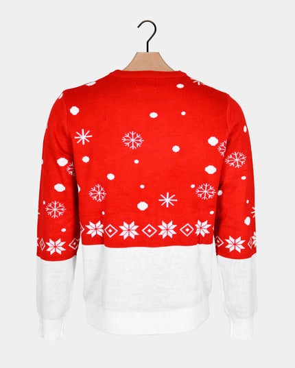 Kids Organic Cotton Sweater with Reindeer and Scarf