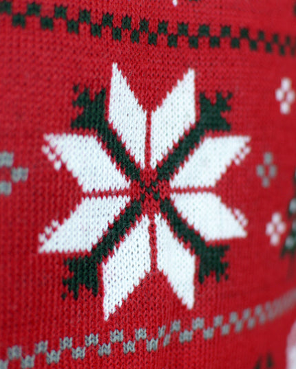 Christmas Sweater for Kids with Reindeer, Trees, and Polar Stars