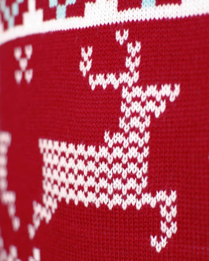 Kids Christmas Sweater Red with Polar Stars Design