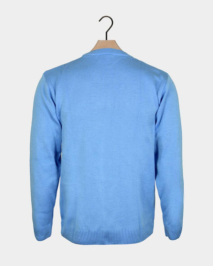 Christmas Sweater for Family Sky Blue with Penguin