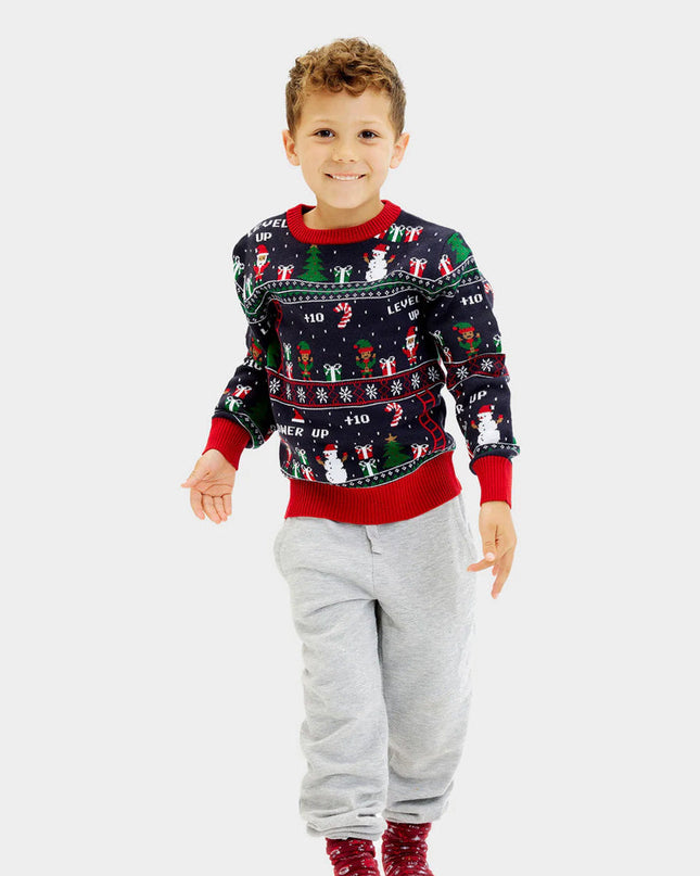 Retro Video Game Christmas Sweater for Family