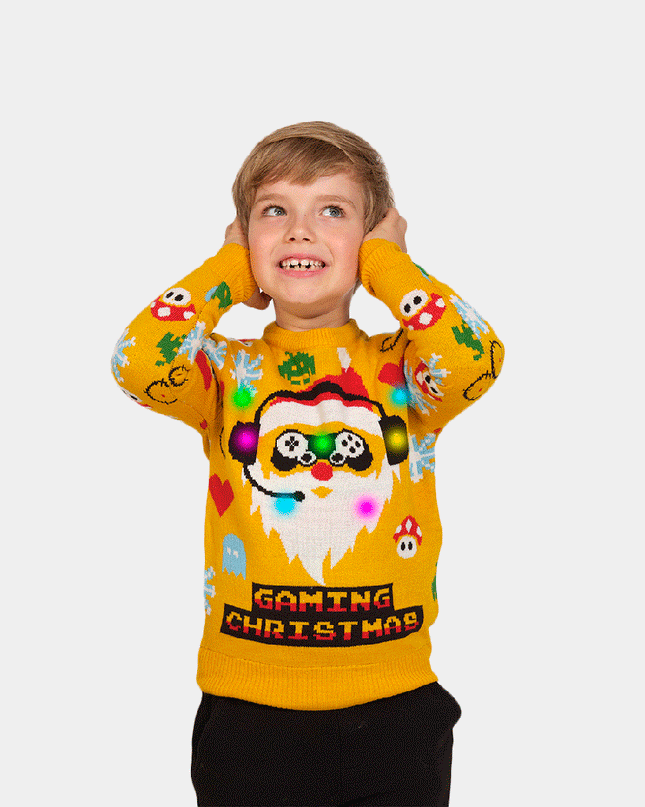 LED Santa Gamer Christmas Sweater