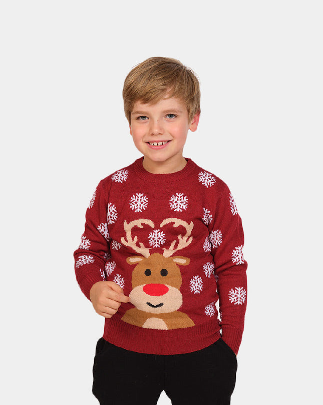 Family Christmas Sweater Featuring Rudolph the Reindeer
