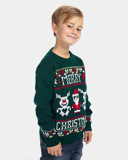 Navy Blue Christmas Sweater for Couples