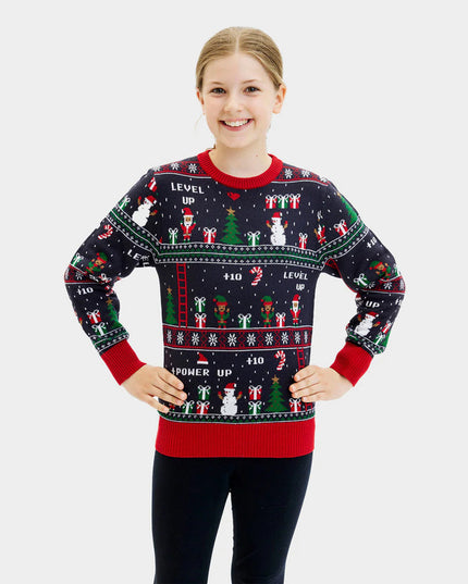 Christmas Sweater for Family with Retro Video Games Theme