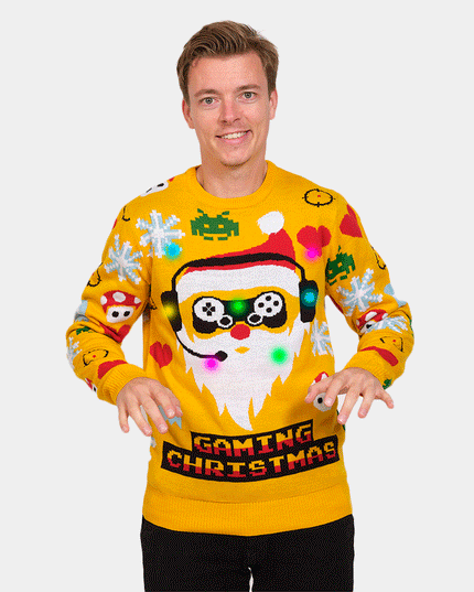 LED Santa Gamer Christmas Sweater