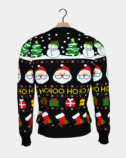 Organic Cotton Christmas Sweater for Family with Santa and Snowmen