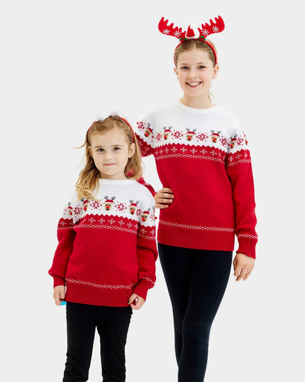 Family Christmas Sweater with Adorable Reindeer Design