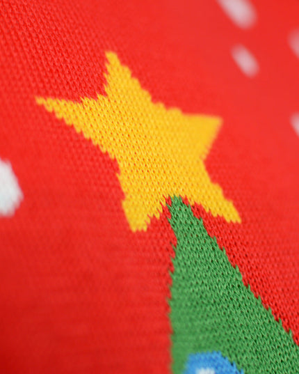 Red Christmas Tree Family Sweater