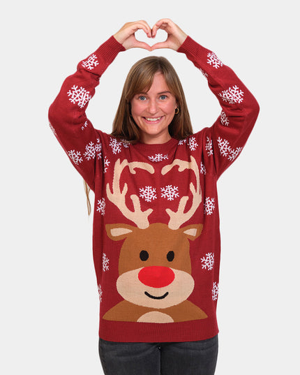 Christmas Sweater for Men Featuring Rudolph the Reindeer
