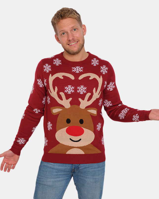Family Christmas Sweater Featuring Rudolph the Reindeer