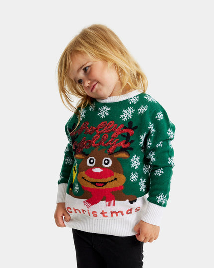 Sequined Holly Jolly Christmas Sweater for Family