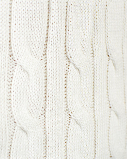 Chic White Christmas Sweater for Women with Reindeer in Organic Cotton