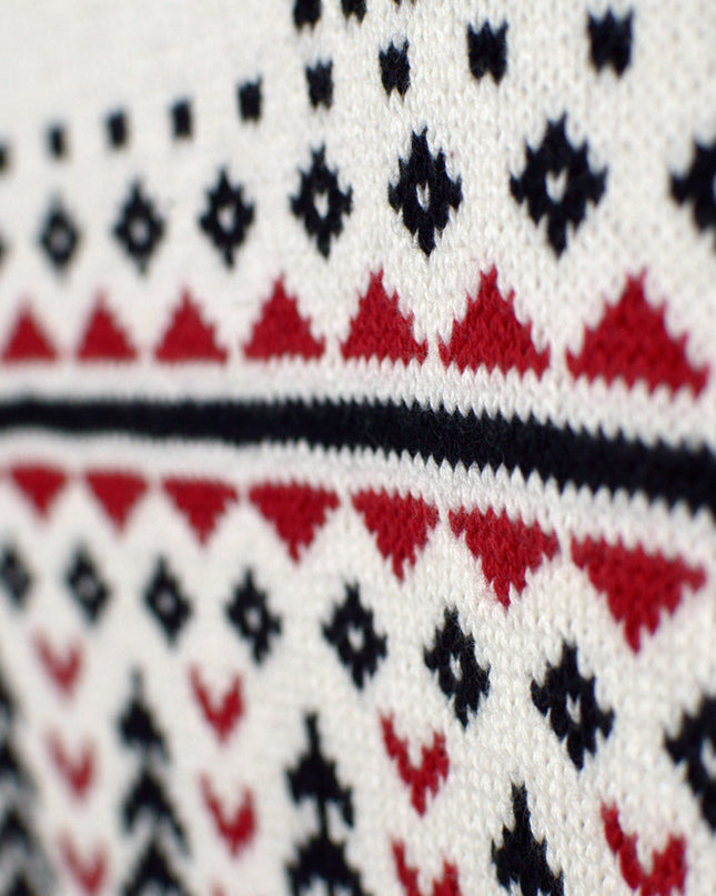 Women's Chic Beige Turtleneck Christmas Sweater