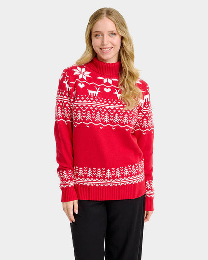 Women's Christmas Sweater "Greenlandish" with Roll Neck