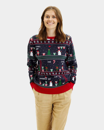Women's Retro Video Games Christmas Sweater