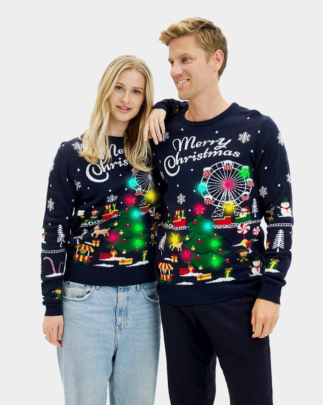 Women's LED Christmas Sweater Inspired by Christmas Market