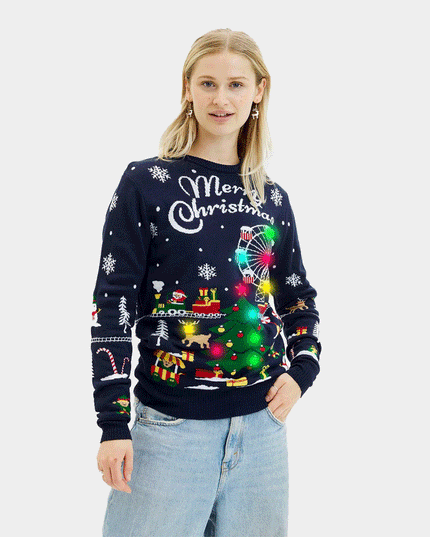 Women's LED Christmas Sweater Inspired by Christmas Market