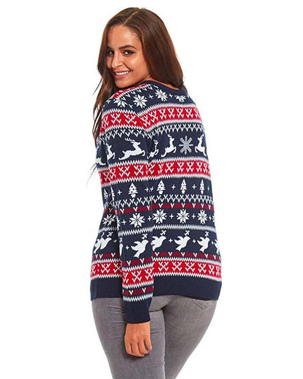 Reindeer and Christmas Patterns Sweater 2023