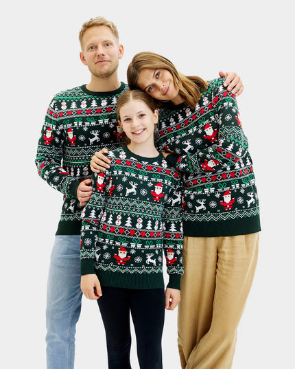 Women's Joyful Green Organic Cotton Christmas Sweater