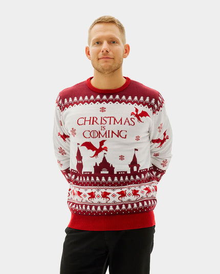 Christmas Sweater for Men with "Christmas is Coming"
