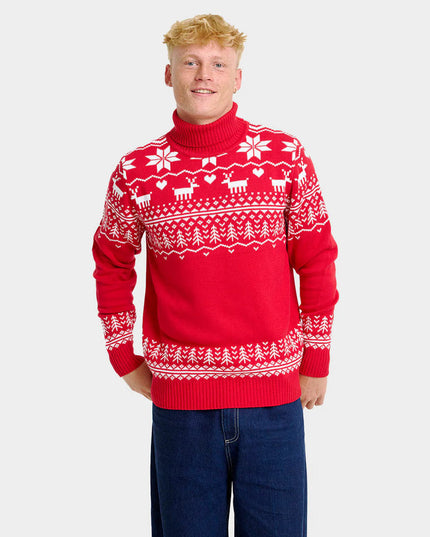 Men's Turtleneck "Greenlandish" Organic Cotton Christmas Sweater