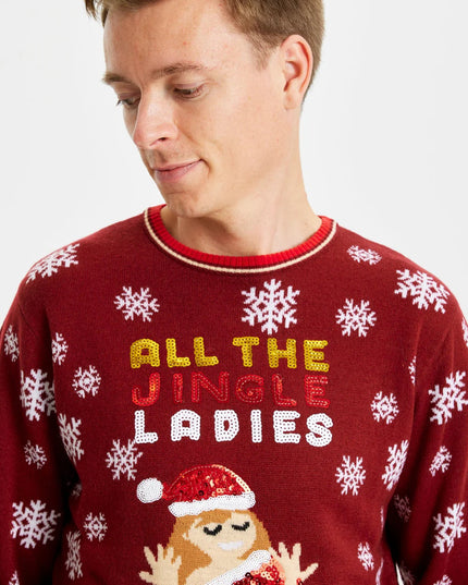 Couple's Christmas Sweater "Jingle Ladies" with Sequins