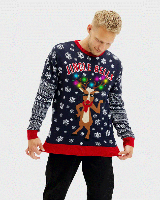 LED Jingle Bells Christmas Sweater for Men