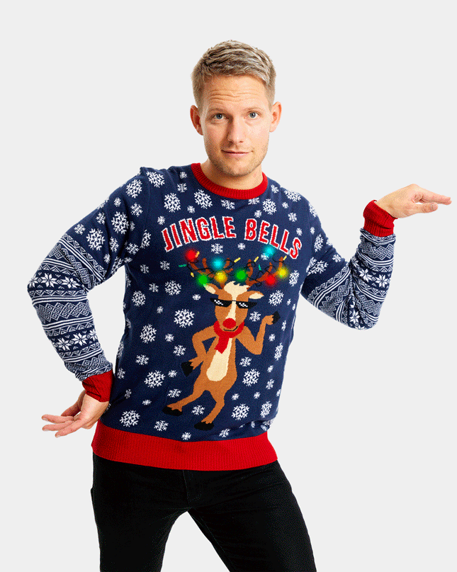 LED Jingle Bells Christmas Sweater for Men