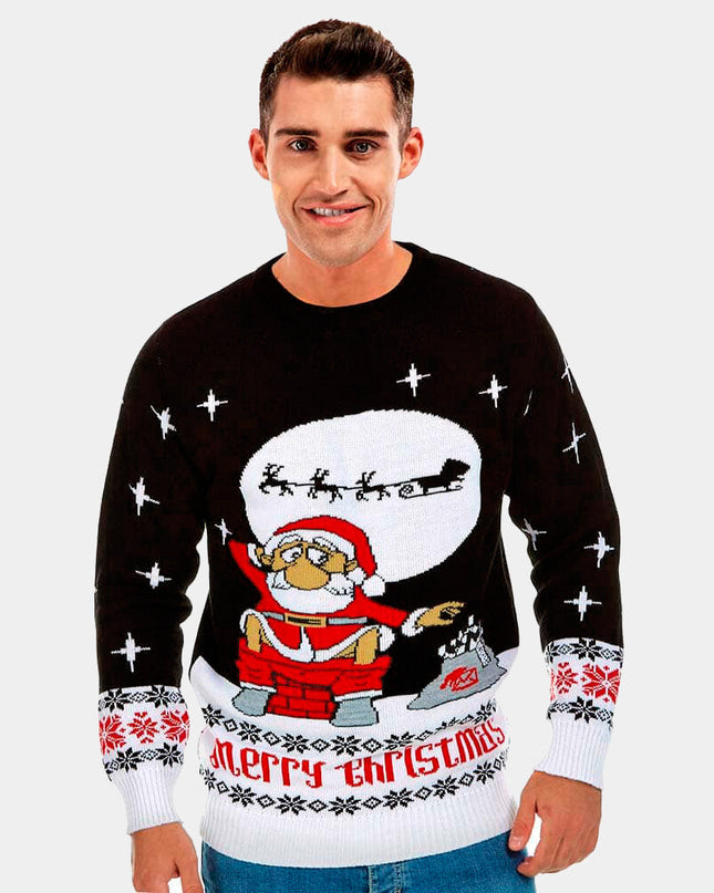 Santa Unloading Christmas Sweater for Men