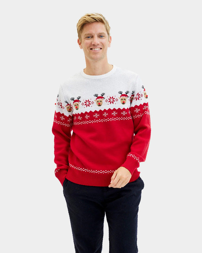 Adorable Reindeer Christmas Sweater for Men