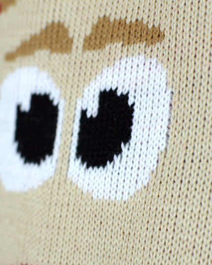 Christmas Sweater for Men Red with Reindeer and Snow