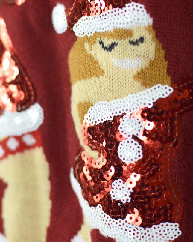 Jingle Ladies Christmas Sweater with Sequins