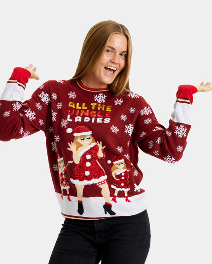 Jingle Ladies Christmas Sweater with Sequins