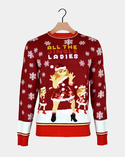 Jingle Ladies Christmas Sweater with Sequins