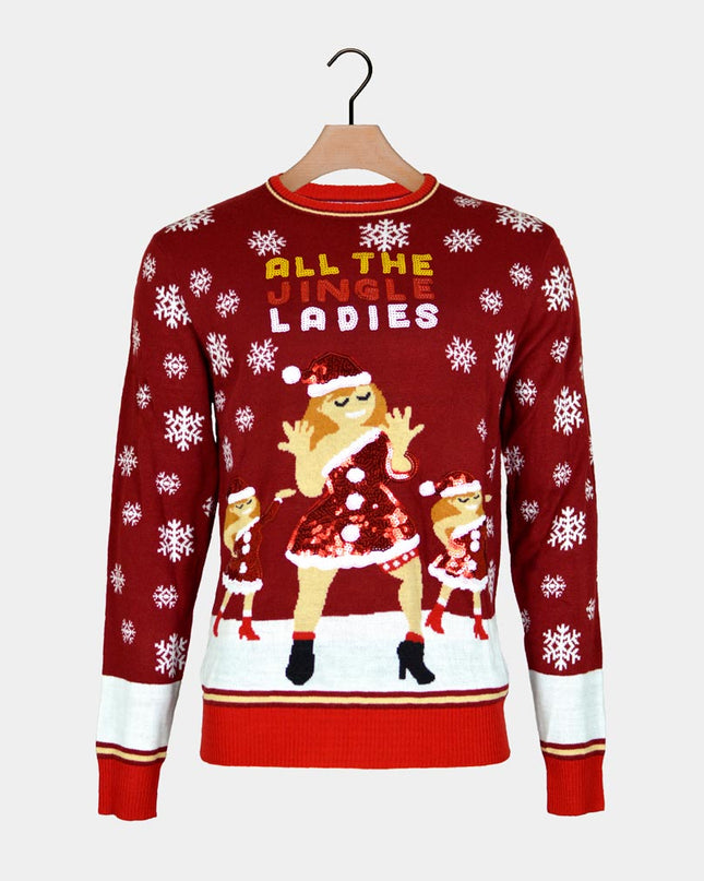 Jingle Ladies Christmas Sweater with Sequins